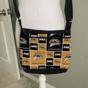 Western Michigan University (WMU) Broncos print crossbody bag